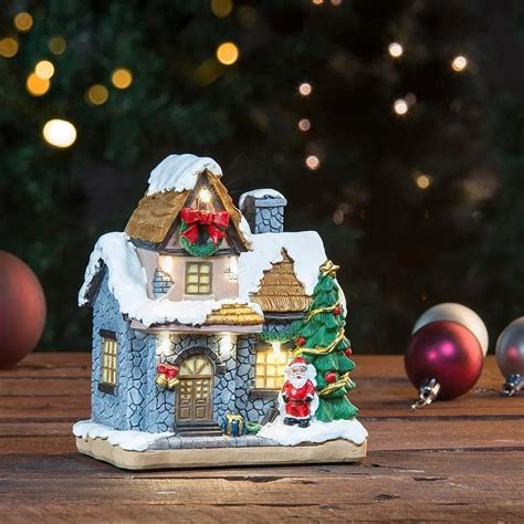 Christmas Village Lights Cordless | Christmas Village House with LED Lights