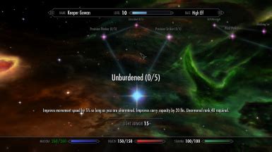 Unhindered - True Unarmored Skill Tree at Skyrim Nexus - Mods and Community