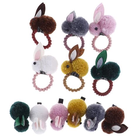 Cute Animals Rabbit Style Hair Bands Felt Three Dimensional Plush Rabbit Ears Headband For ...