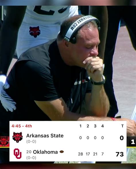 Emotional Arkansas State head coach nearly in tears and consoled by ...