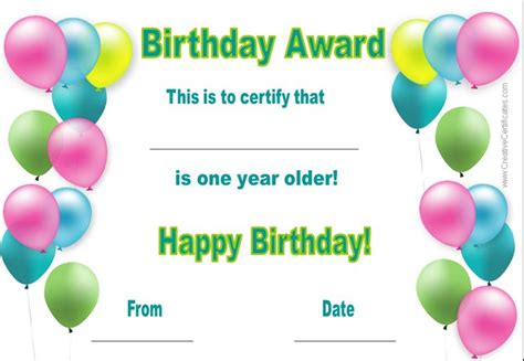 birthday-certificate-template-2.jpg 1,040×720 pixels | Birthday certificate, Happy birthday ...