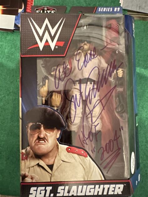 Sgt. Slaughter signed action figure - sports collectibles and memorabilia