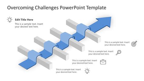 4-Step Overcoming Challenges PowerPoint Template - SlideModel