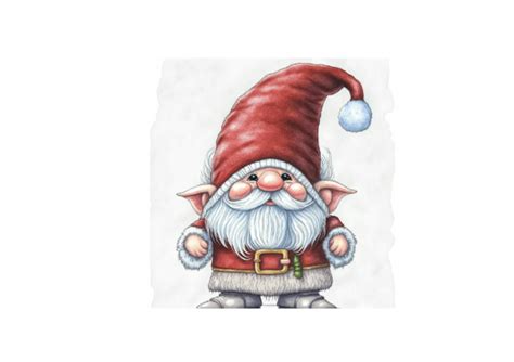 Christmas Gnome, Santa Gonk Watercolor Graphic by gornidesign · Creative Fabrica