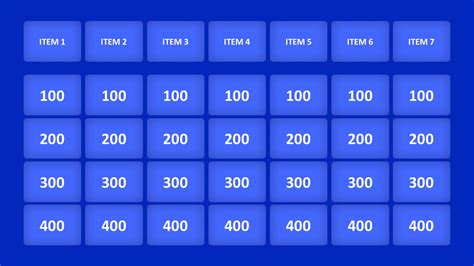 Jeopardy Slide Template - Riset