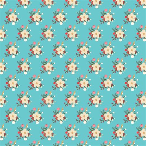 Free Vector | Floral pattern on blue background