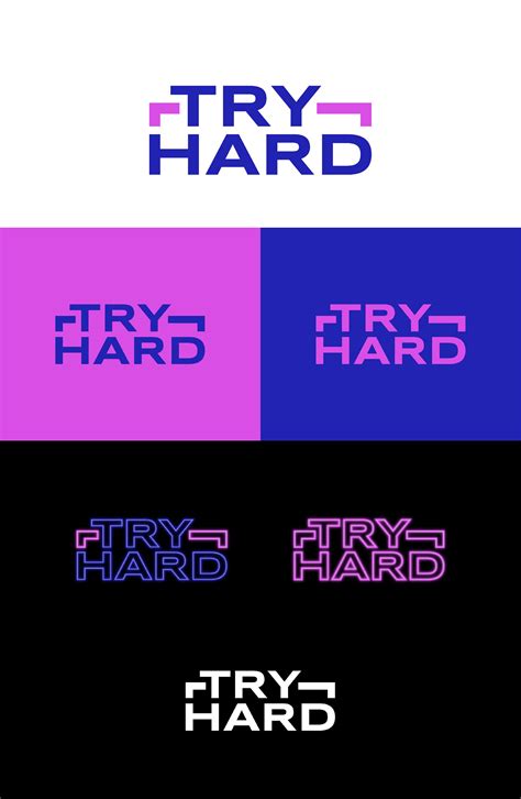 Try Hard Logo design on Behance