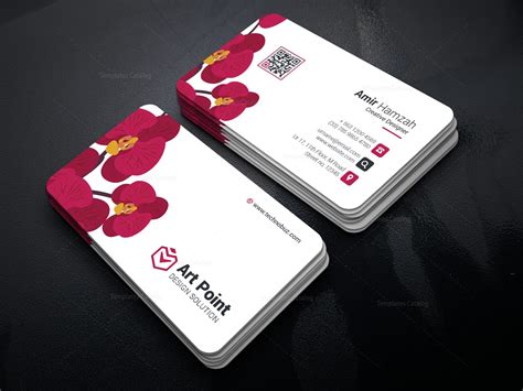 Flower Professional Corporate Business Card Template 001312 - Template Catalog