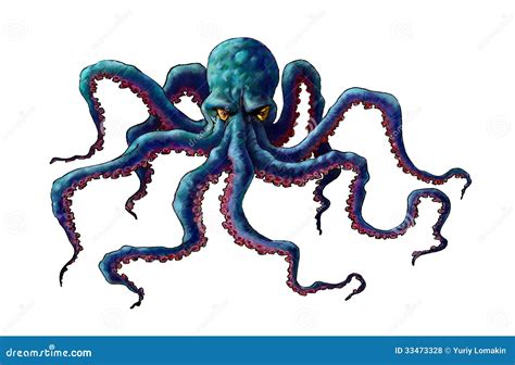 Octopus Figure Made Of Balloons Poster Isolated On White Background ...