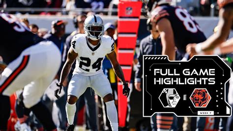 Raiders 2023 Week 7 Highlights vs. Bears | Full game highlights from ...