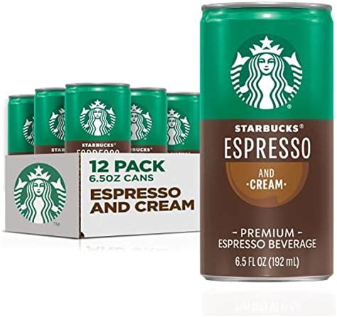 Amazon.com: Starbucks - RTD Coffee Espresso And Cream, 6.5oz Cans (12 ...