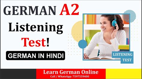 A2 level Audio-listening test! | Listening Test | A2 Hören | German ...