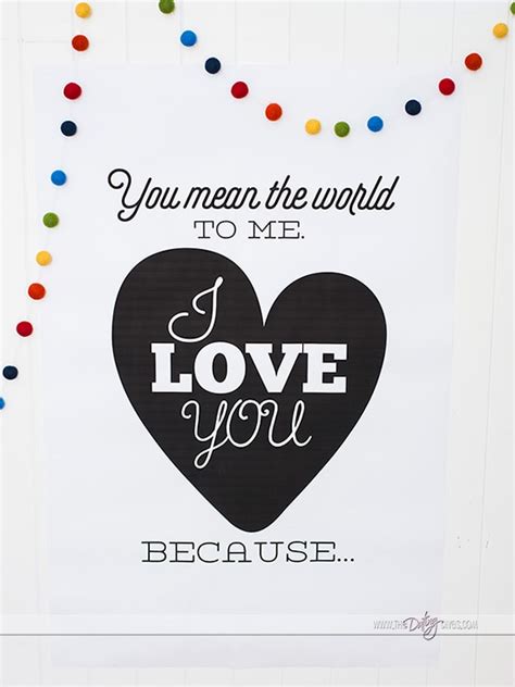 Reasons I Love You Posters An Easy Romantic Gift Idea | allthingshair