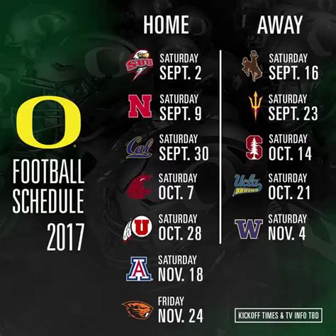 Oregon Football on Twitter: "Presenting your 2017 Oregon Football ...