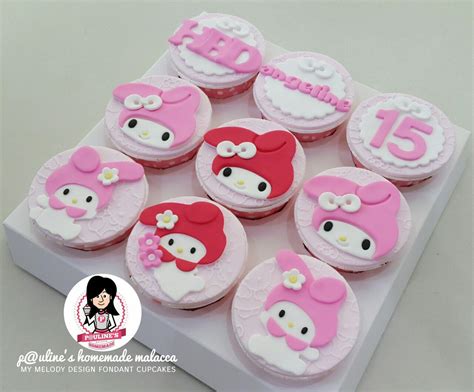 My Melody Design Fondant Cupcakes #paulineshomemademalacca | Hello ...