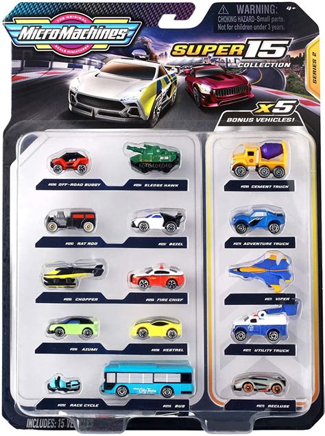 Micro Machines Series 2 Super 15 Collection Vehicle 15-Pack (Version 2) - Walmart.com