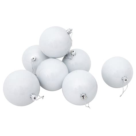 White Christmas Baubles 24 Matt 100mm - Amazing Christmas