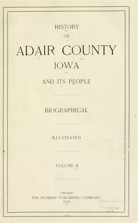 History of Adair County Iowa and its People - vol 2 – Access Genealogy