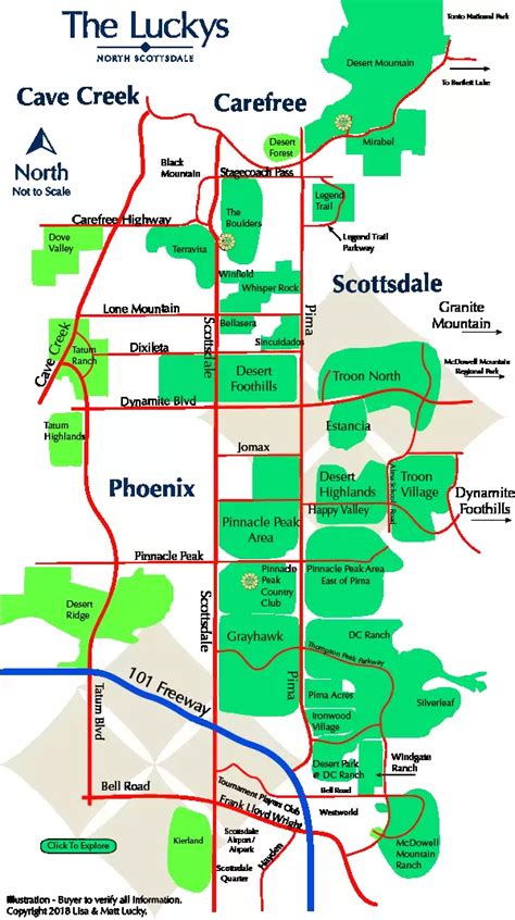 North Scottsdale Real Estate North Scottsdale Map - The Luckys North Scottsdale