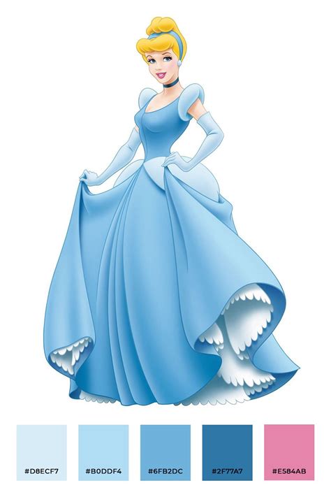 Disney Princess Color Palette: Cinderella Classic Blue Dress Color Palette | Disney princess ...