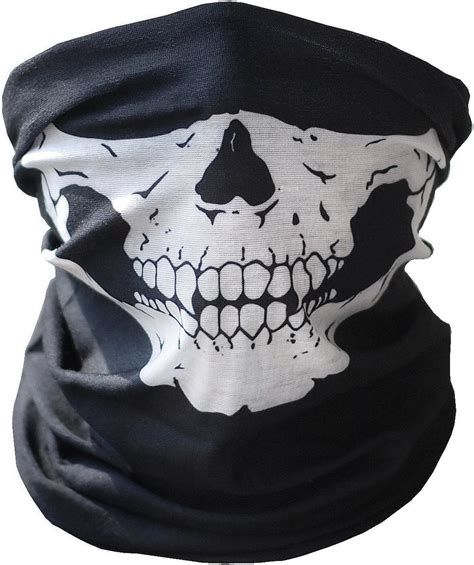 LYUMO Motorcycle Face Mask Skull Mask Half Face for Out Riding Motorcycle Black Motorcycle ...