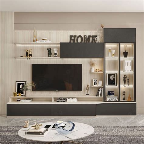 2022 New Design Glass Tv Cabinet Stand Luxury Home Wall Unit Meuble Tv Stand With Cabinet | Tv ...