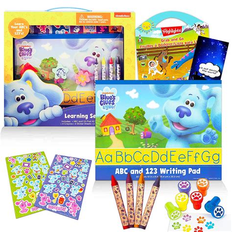 Buy Nick Jr. Blue's Clues ABC 123 Learning Set for Boys, Kids ~ 4 Pc Bundle with Blues Clues ...