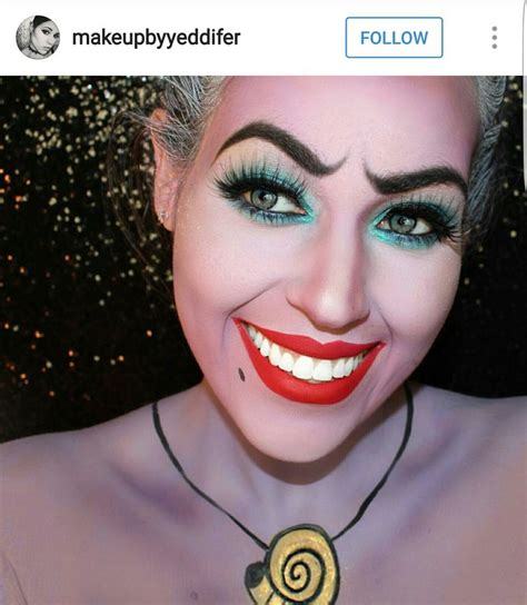 Ursula make up. Credit to @makeupbyyeddifer | Mermaid halloween, Ursula makeup, Halloween ...