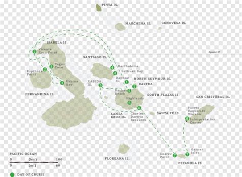 Baltra Island, Galapagos Cruise Itinerary - Map - 826x606 (#25623107 ...