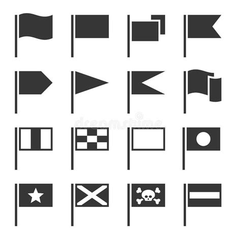 Flag Icons Set stock vector. Illustration of design, marker - 91257121