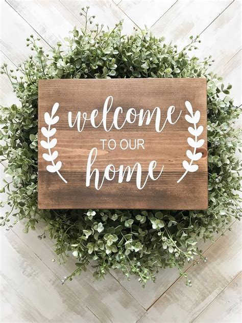 Welcome To Our Home Sign in 2020 | Wooden signs diy, Welcome home signs ...