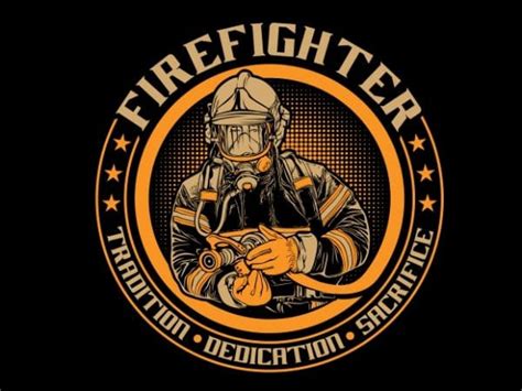 Fire Fighter print ready vector t shirt design - Buy t-shirt designs