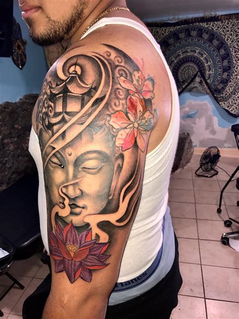 Art... | Buddha tattoos, Buddha tattoo design, Buddha tattoo sleeve