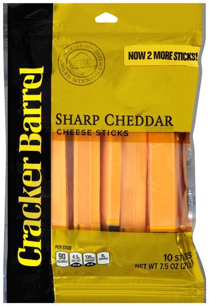 Cracker Barrel Sharp Cheddar Cheese Sticks | Hy-Vee Aisles Online Grocery Shopping