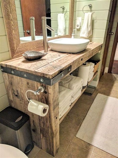 Amazing Rustic Bathroom Storage Ideas 01 | Bathroom vanity decor ...