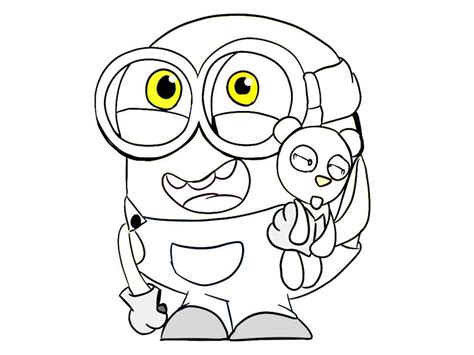 Minions Coloring Pages Bob - Coloring Home