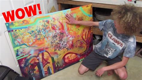 --DIY Abstract Spray Paint Art-- - YouTube