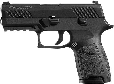 Sig Sauer Compact P320 45 ACP Black Finish 9 Round 3.9" Barrel Modular Striker-Fired Double ...