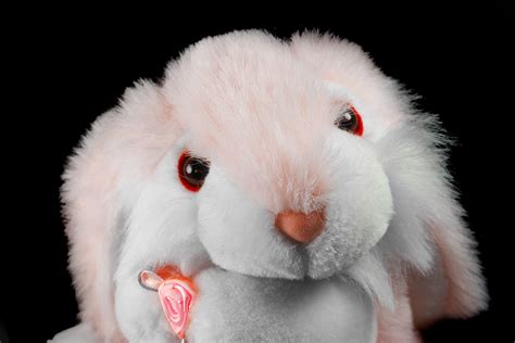 Plush Bunny Stuffed Animal, Goffa International, Pink and White, Nursery Decor, 10 Inch