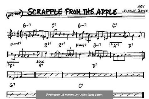 Scrapple from the Apple por C. Parker - Partituras on músicaNeo