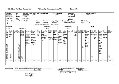 Bill of Entry Lalit - 1st Page | PDF | Customs | Economies