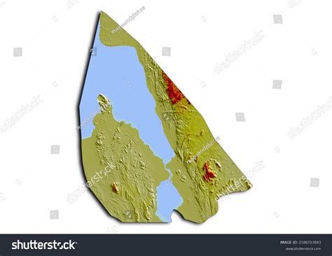 Mangochi District Malawi Map Shaded Relief Stock Illustration ...