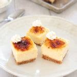 Eggnog Creme Brulee Cheesecake Bars - Le Petit Eats