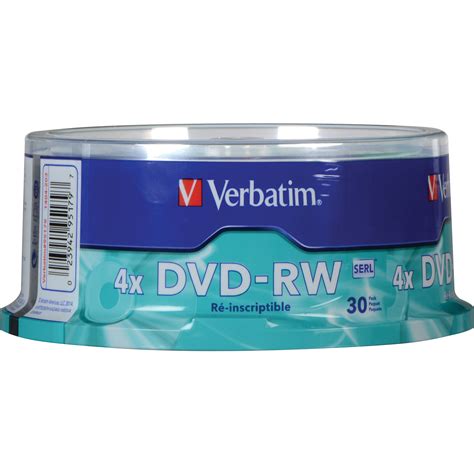 Verbatim DVD-RW 4.7GB, 4x Recordable Disc 95179 B&H Photo Video