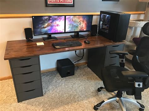 New IKEA desk and second monitor : battlestations