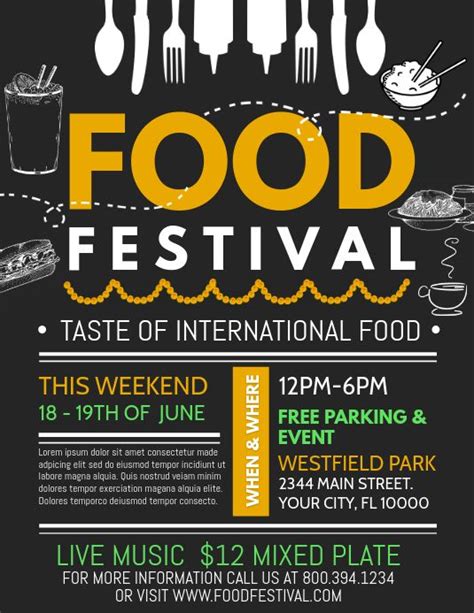 food fest | Food festival, Food poster design, Business cards layout