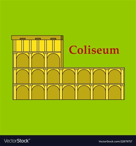 Colosseum in italy icon cartoon style isolated Vector Image