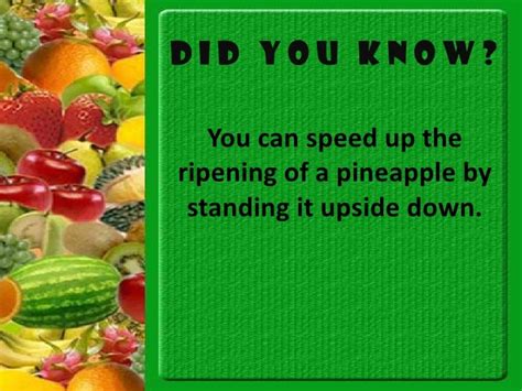 Fun facts about fruits