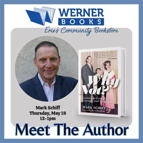 Book Signing - Mark Schiff - Stand-up Comic, Actor, and Author, Werner Books, Erie, 18 May 2023 ...