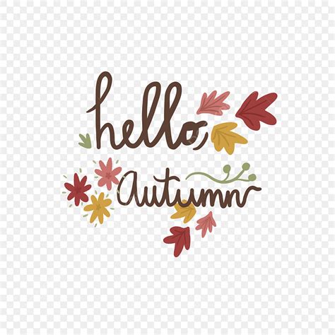 Hello Autumn, Free Download, Autumn, Element PNG Transparent Clipart ...